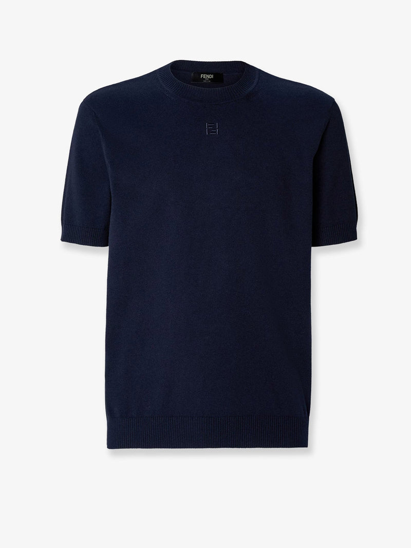 Fendi Fendi Cotton and Cashmere Sweater Blue Men - World Class Fashion