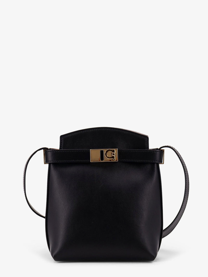 Ferragamo Ferragamo Leather Crossbody Bag Black Women - World Class Fashion