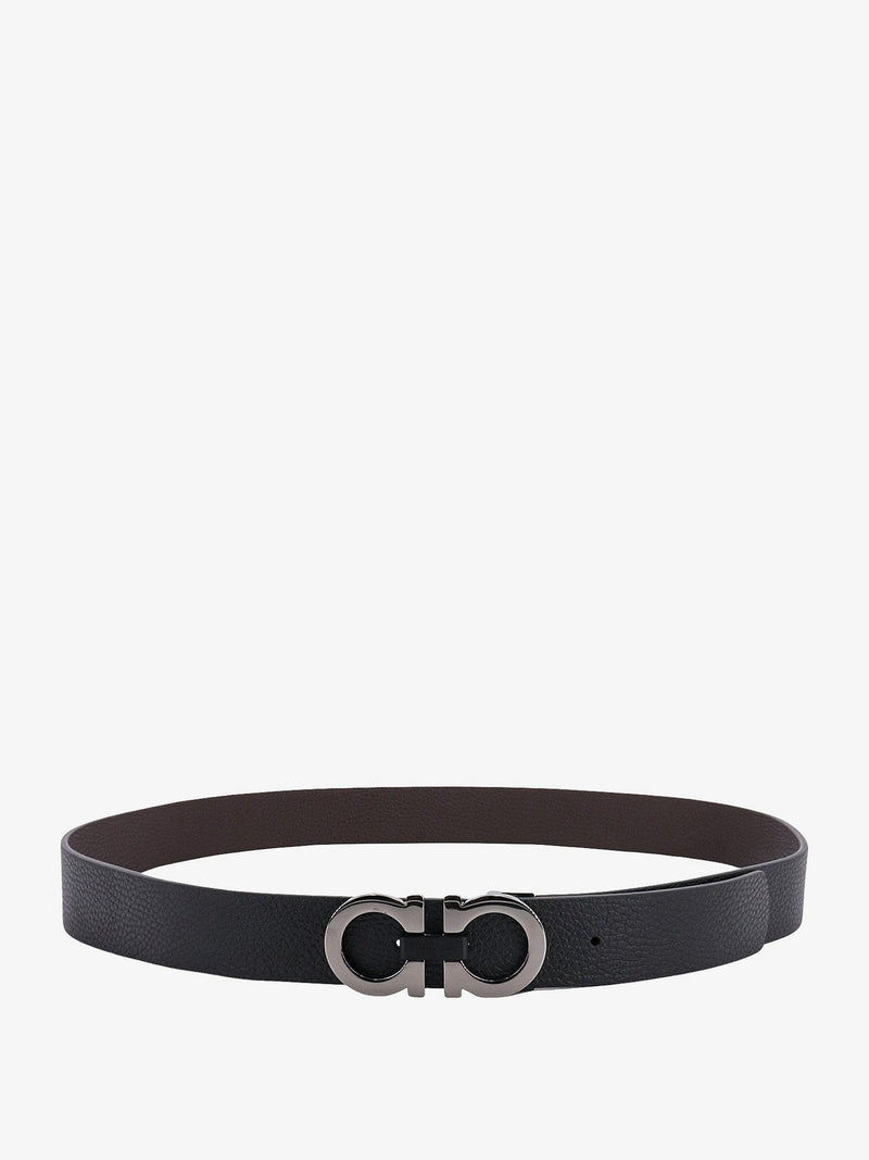 Ferragamo Ferragamo Reversible Leather Belt Black - World Class Fashion
