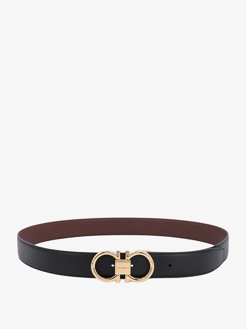 Ferragamo Cinturón reversible de piel Ferragamo, negro, para hombre - World Class Fashion