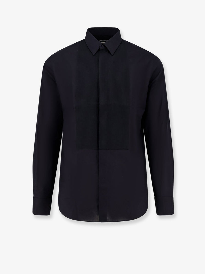 Giorgio Armani Giorgio Armani Cotton Shirt Black Men - World Class Fashion