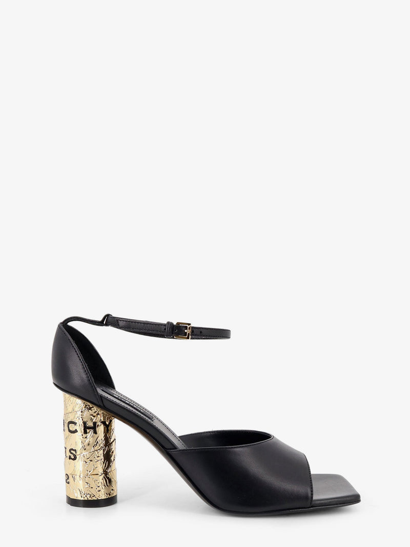 Givenchy Givenchy Leather Sandals with Tape Heel Black Women - World Class Fashion