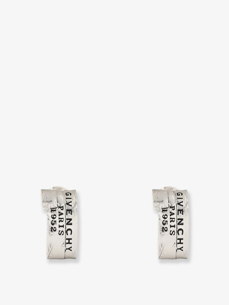 Givenchy Givenchy Tape Earrings Metal and Enamel Silver - World Class Fashion