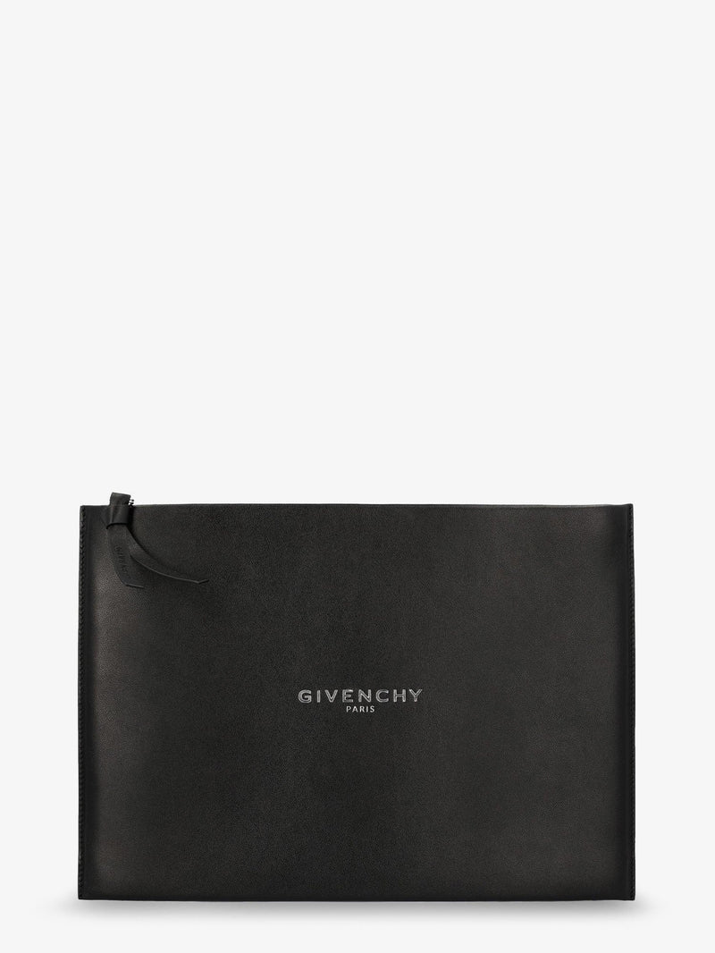 Givenchy Givenchy Bolso de mano de cuero negro para hombre - World Class Fashion