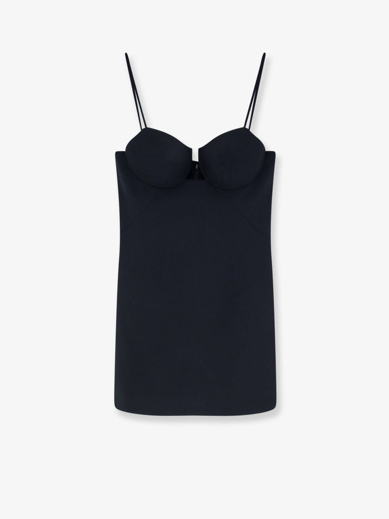 Givenchy Minivestido Givenchy Cutaway de satén negro - World Class Fashion