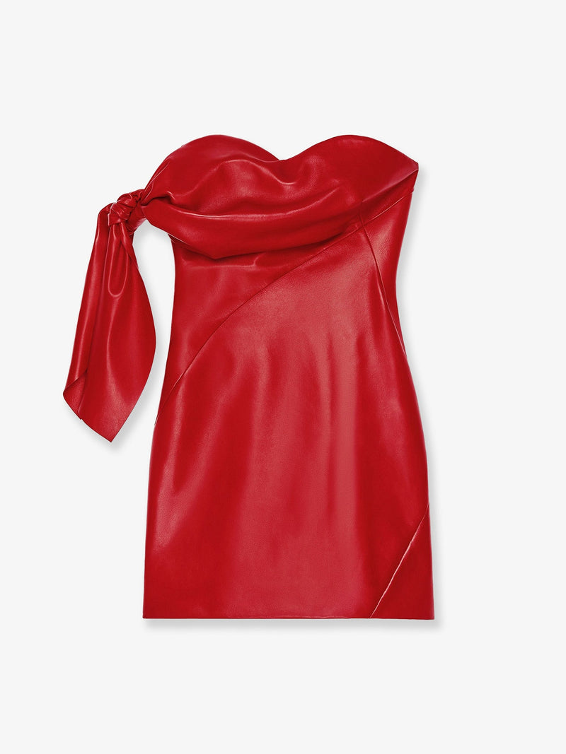 Givenchy Vestido bustier de cuero rojo Givenchy para mujer - World Class Fashion