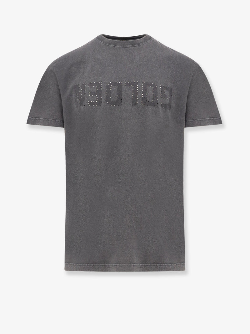 Golden Goose Camiseta de algodón desgastado Golden Goose Deluxe Brand, color gris - World Class Fashion