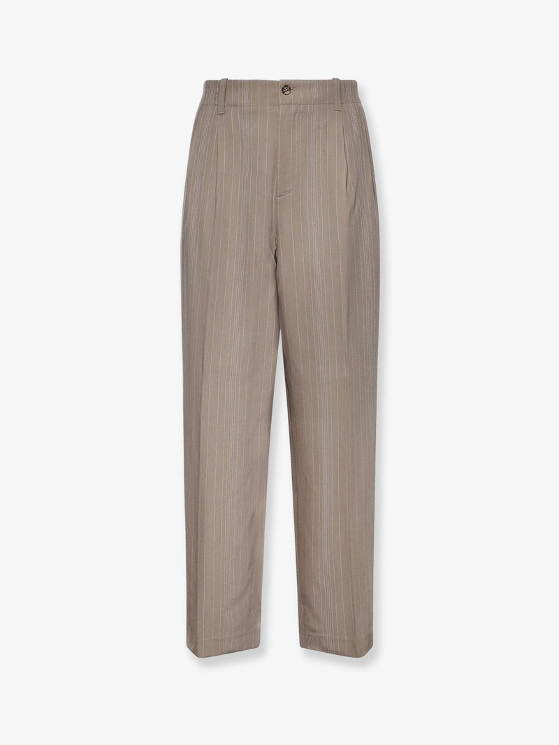 Golden Goose Golden Goose Grey Wool Blend Trousers Men - World Class Fashion