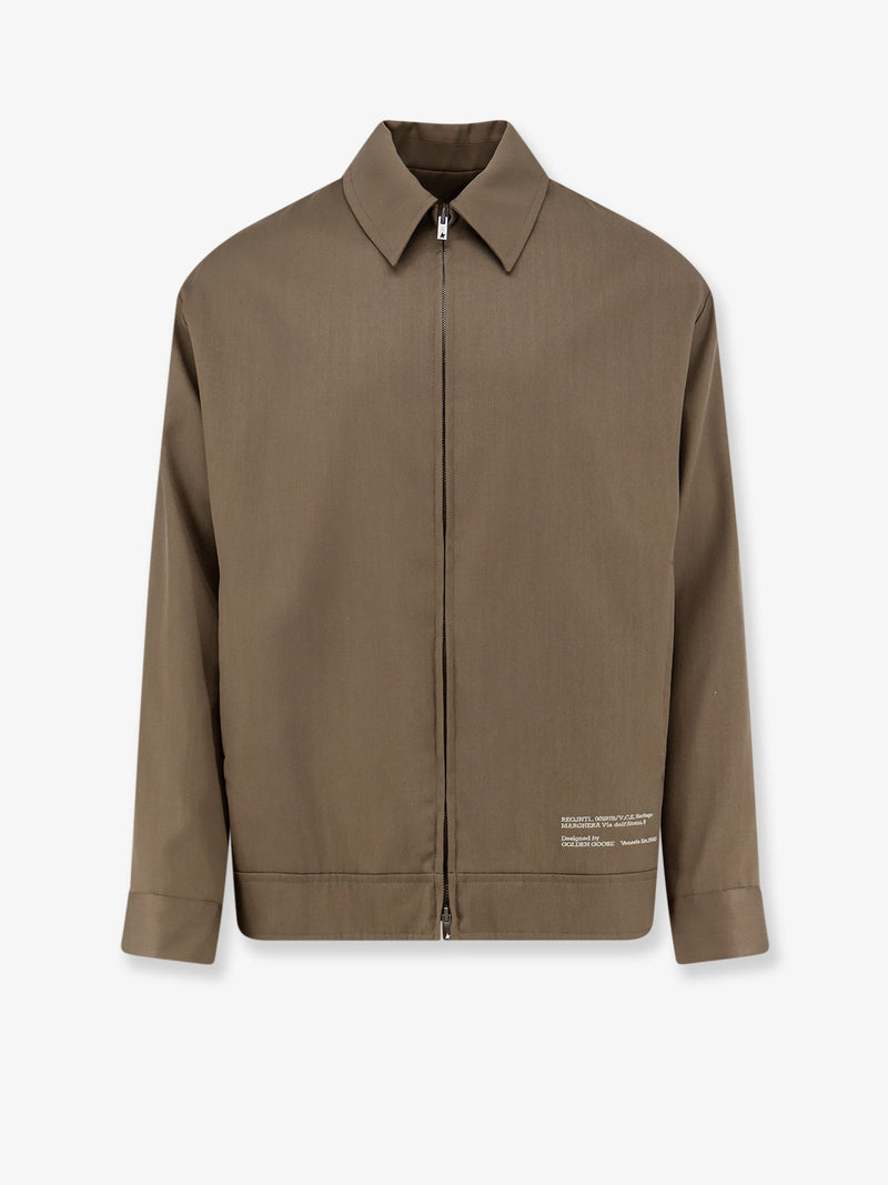 Golden Goose Golden Goose Coach Wool Cotton Jacket Green Men - World Class Fashion