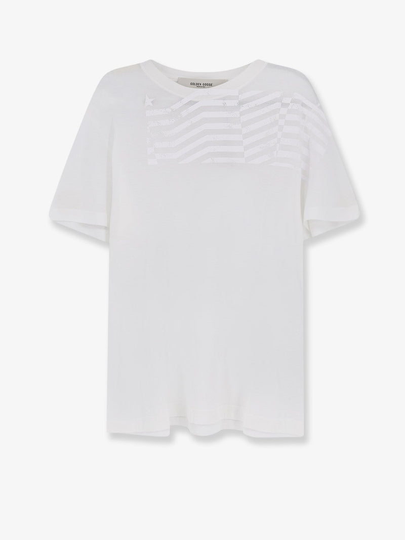 Golden Goose Golden Goose Camiseta de Lyocell Blanca para Hombre - World Class Fashion