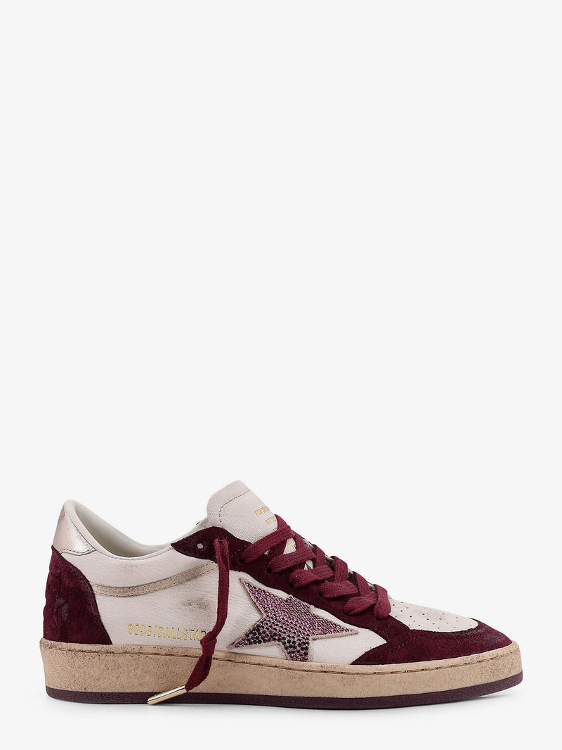 Golden Goose Zapatillas de cuero Ballstar Golden Goose moradas para mujer - World Class Fashion