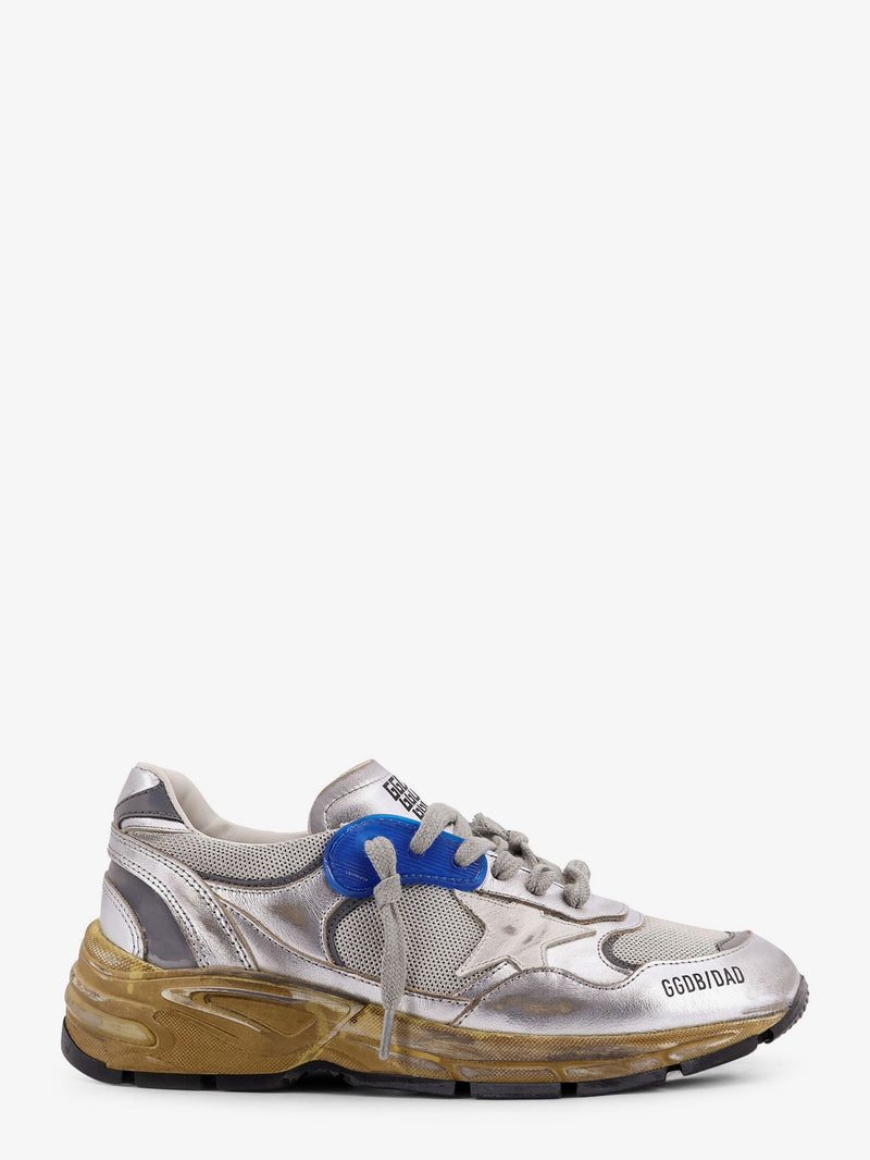 Golden Goose Zapatillas de deporte Golden Goose Running Dad de malla y cuero grises - World Class Fashion