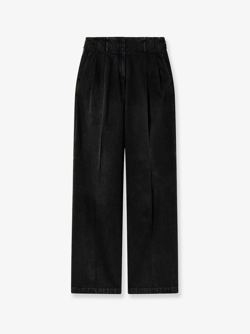 Golden Goose Golden Goose Flavia Pantalones de algodón Negro - World Class Fashion