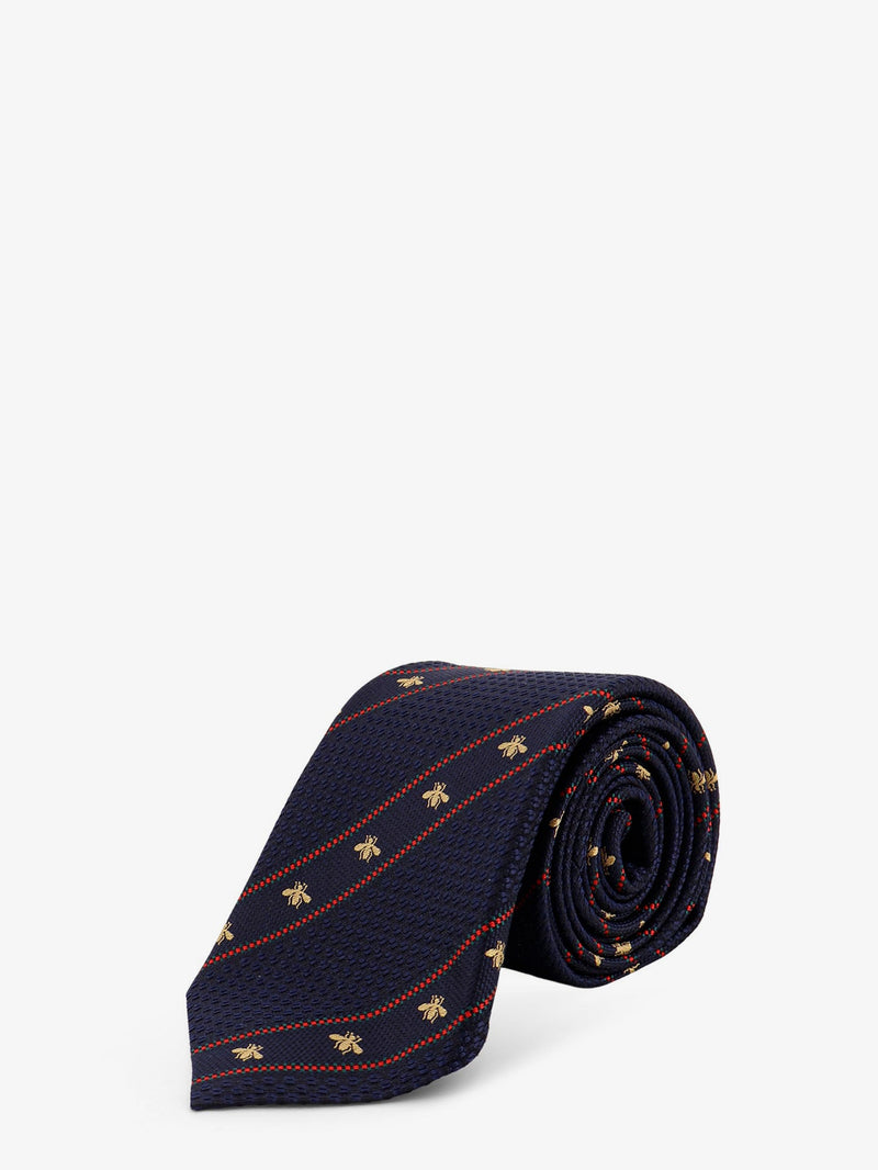 Gucci Gucci Labour Silk Tie Blue - World Class Fashion