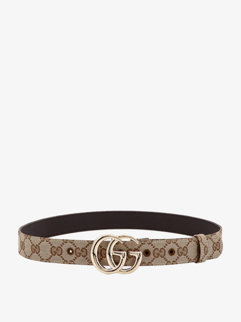 Gucci Gucci GG Marmont Coated Canvas Belt Brown - World Class Fashion