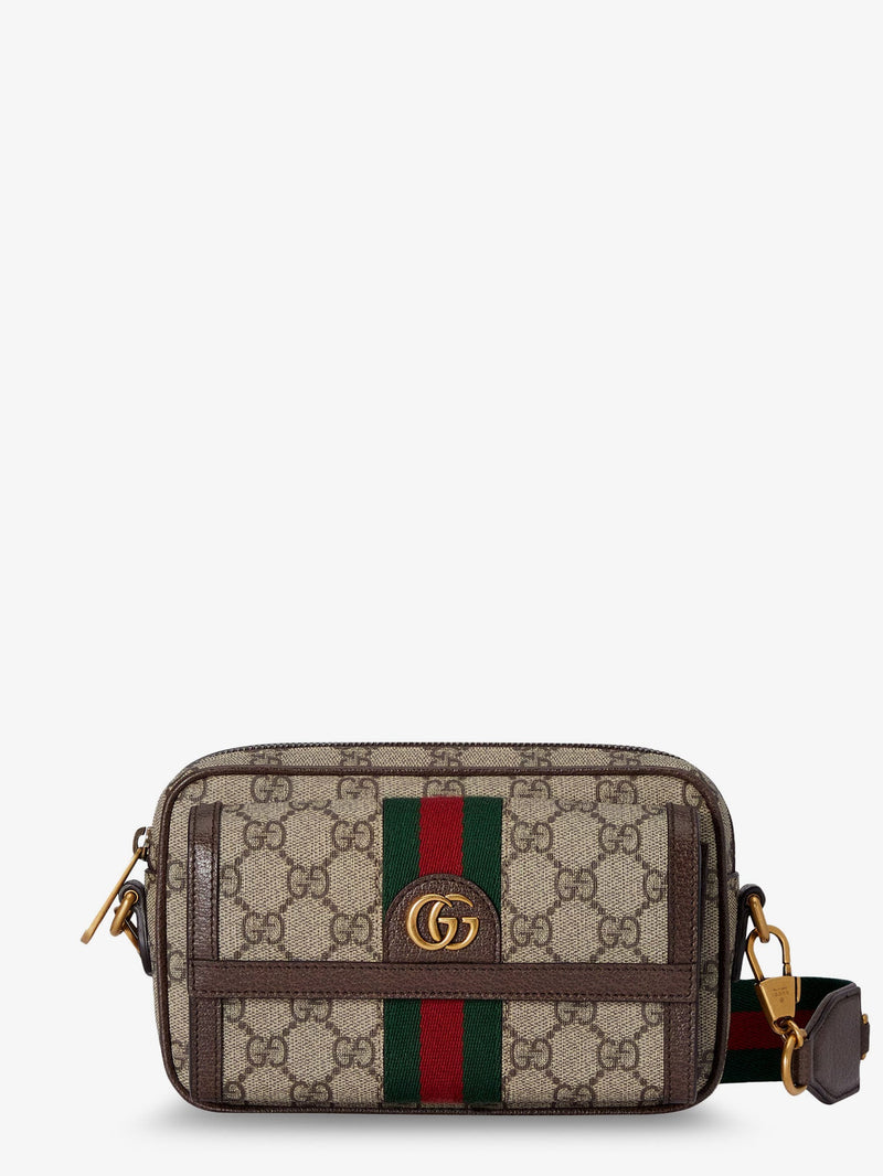 Gucci Gucci Ophidia GG Fabric Crossbody Bag Beige - World Class Fashion
