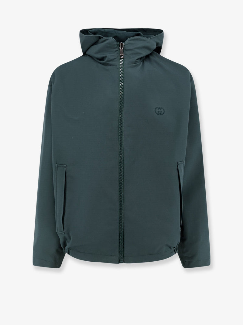 Gucci Gucci Reversible Ripstop Cotton Jacket Green - World Class Fashion