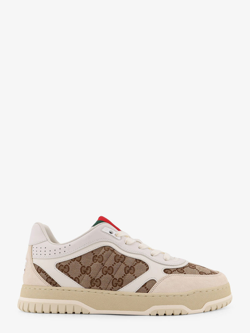 Gucci Gucci Leather and Suede Low-Top Sneakers Beige - World Class Fashion