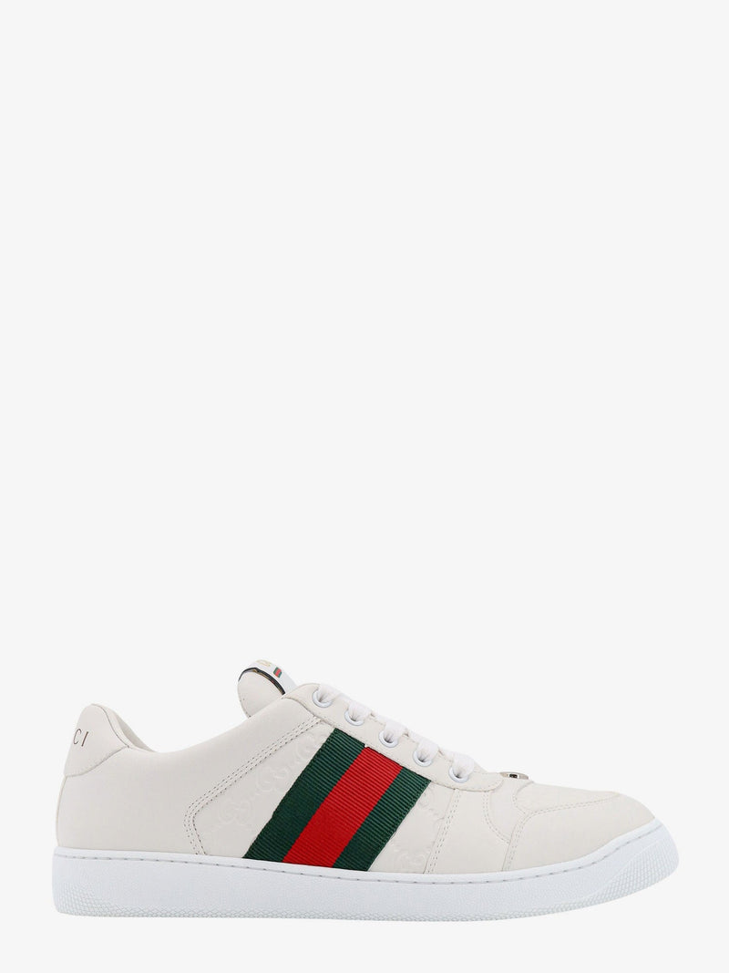 Gucci Zapatillas Gucci Screener de cuero blancas - World Class Fashion