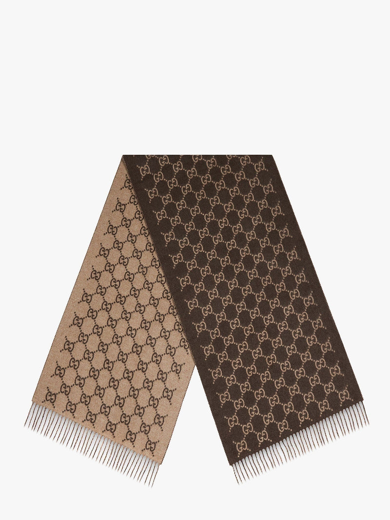 Gucci Gucci GG Cashmere Scarf Brown - World Class Fashion