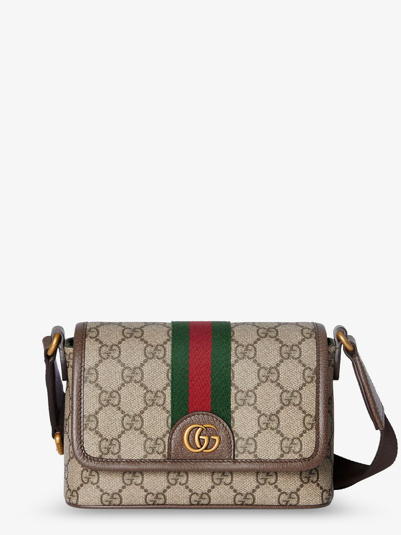 Gucci Gucci Mini Ophidia GG Fabric Crossbody Bag Beige - World Class Fashion