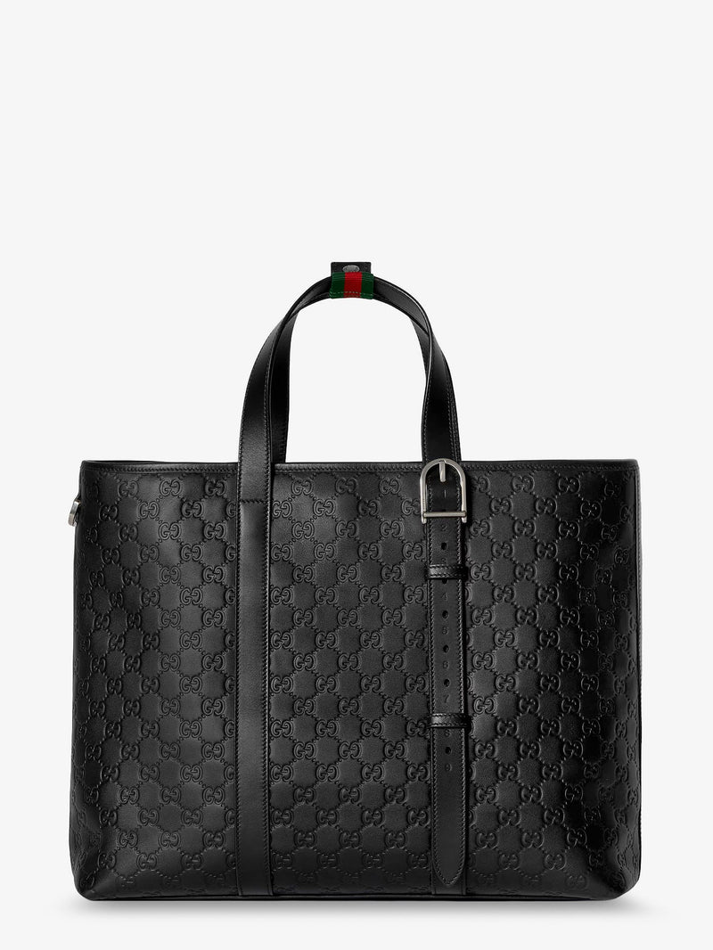 Gucci Bolso shopper Gucci GG Emblem de piel negro - World Class Fashion