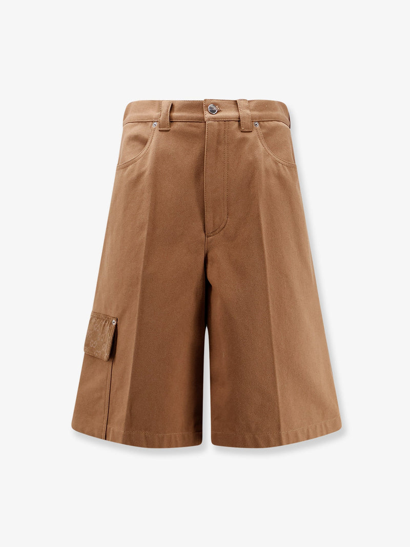 Gucci Gucci Canvas Shorts Brown Men - World Class Fashion