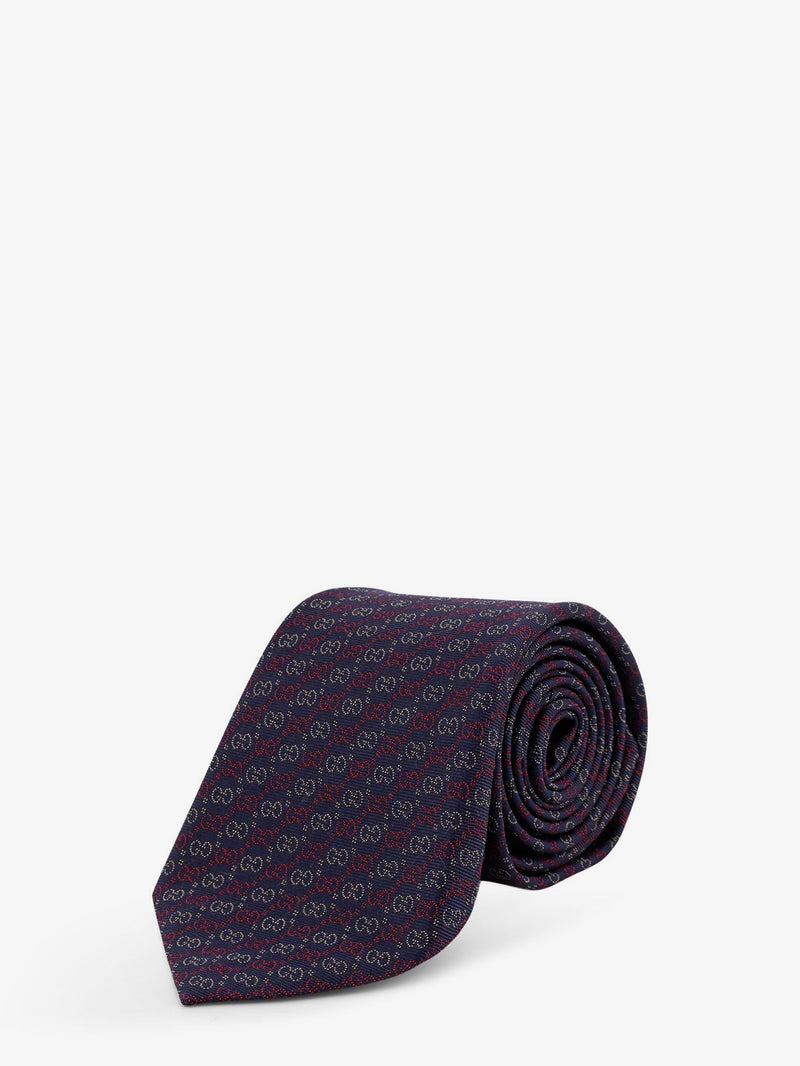 Gucci Gucci Pixy Silk Tie Blue - World Class Fashion