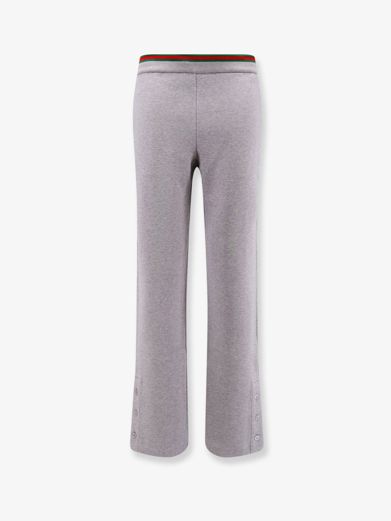 Gucci Gucci Cotton Blend Trousers Grey Women - World Class Fashion