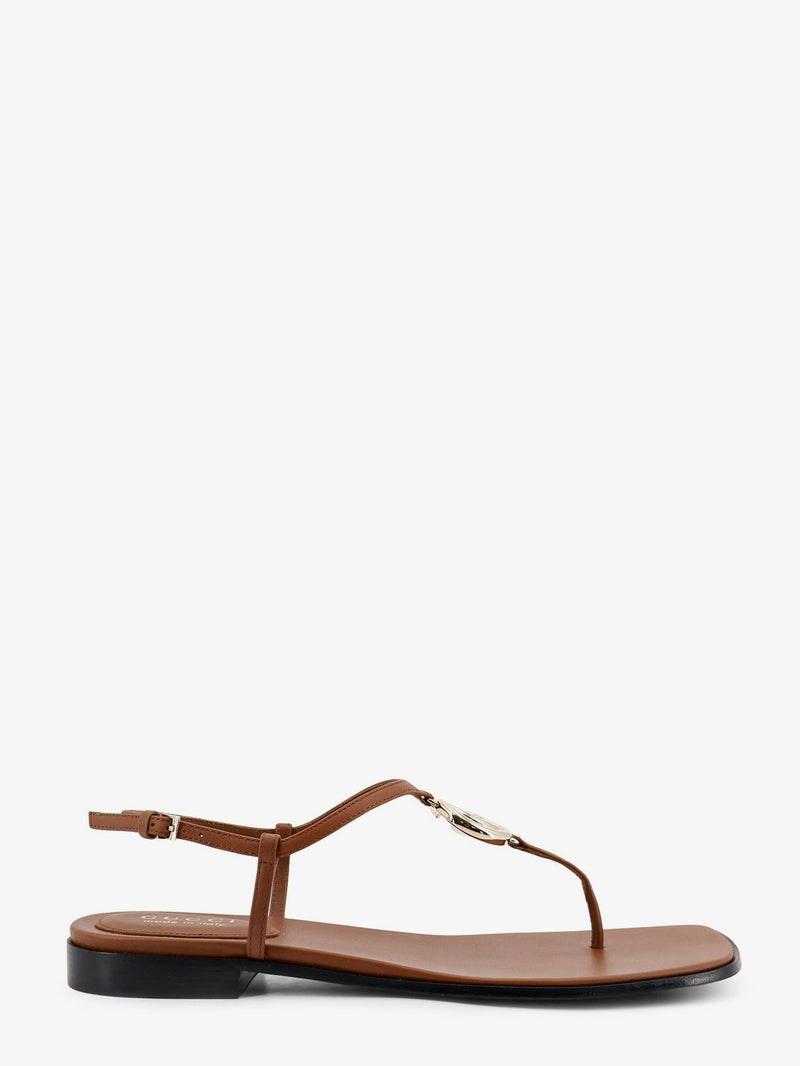 Gucci Gucci Lifford Leather Sandals Brown Women - World Class Fashion