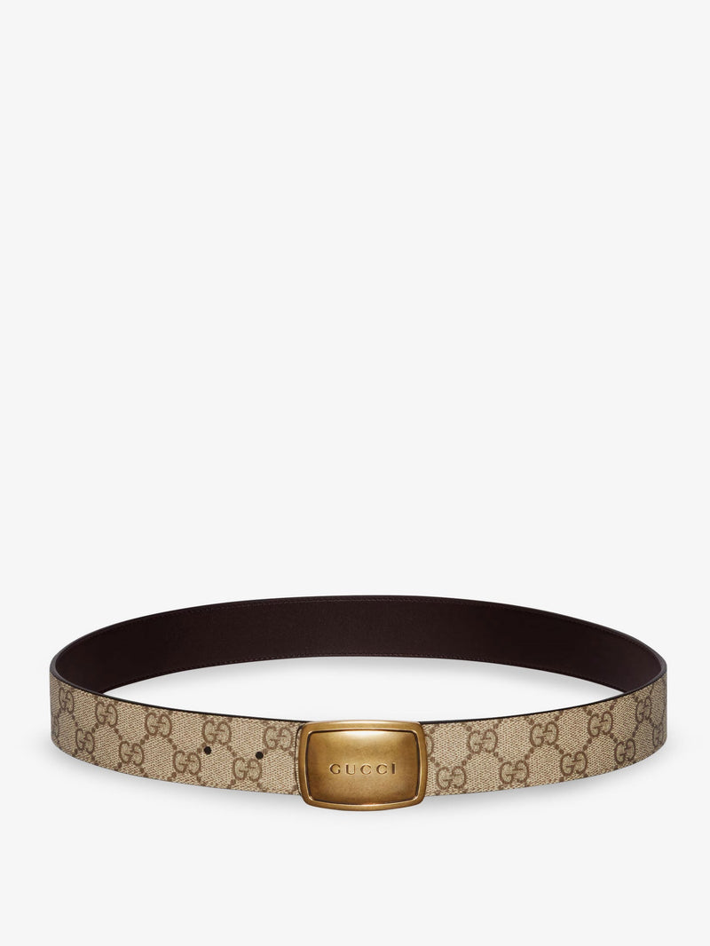 Gucci Gucci GG Coated Canvas Belt Beige - World Class Fashion