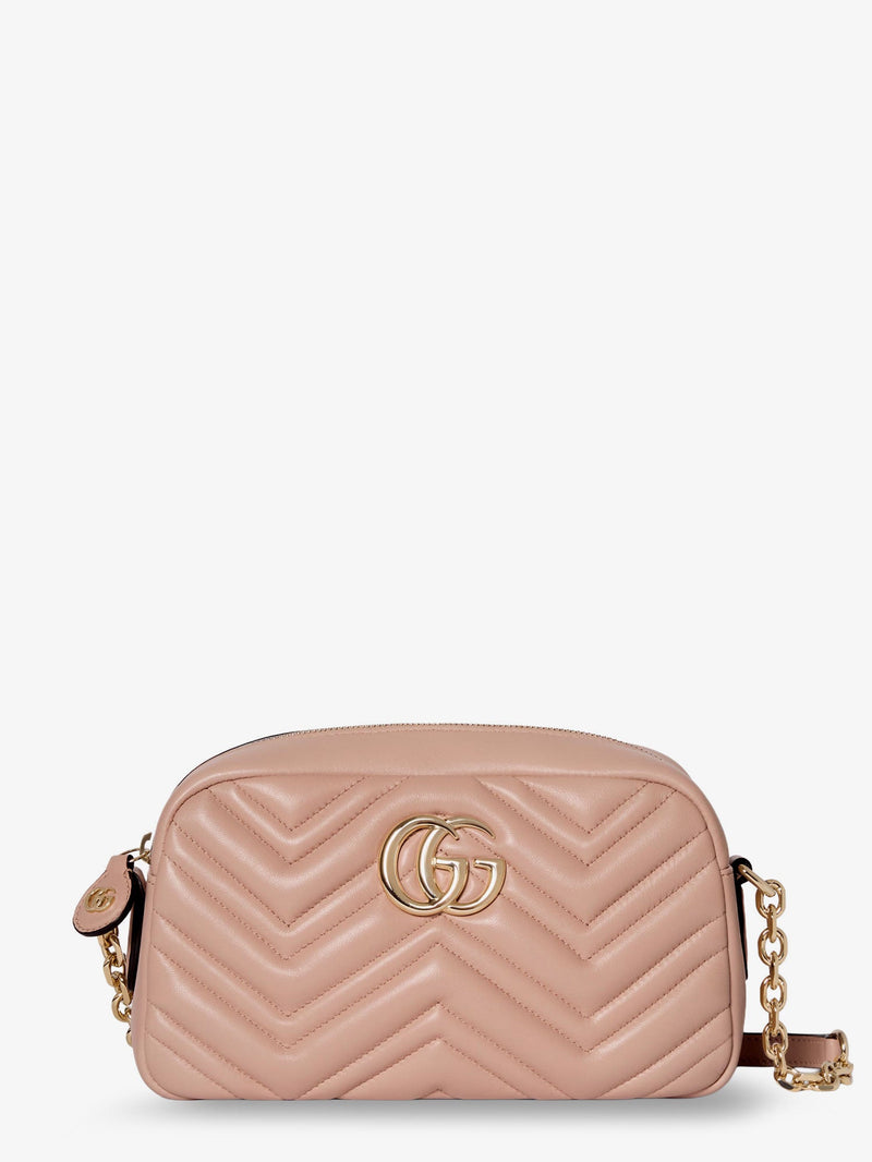Gucci Gucci GG Marmont Leather Camera Bag Pink - World Class Fashion