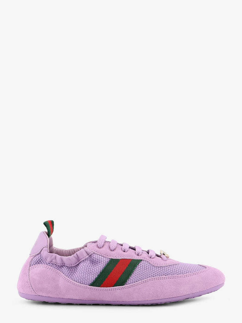 Gucci Gucci Shift Mesh and Suede Sneakers Purple - World Class Fashion