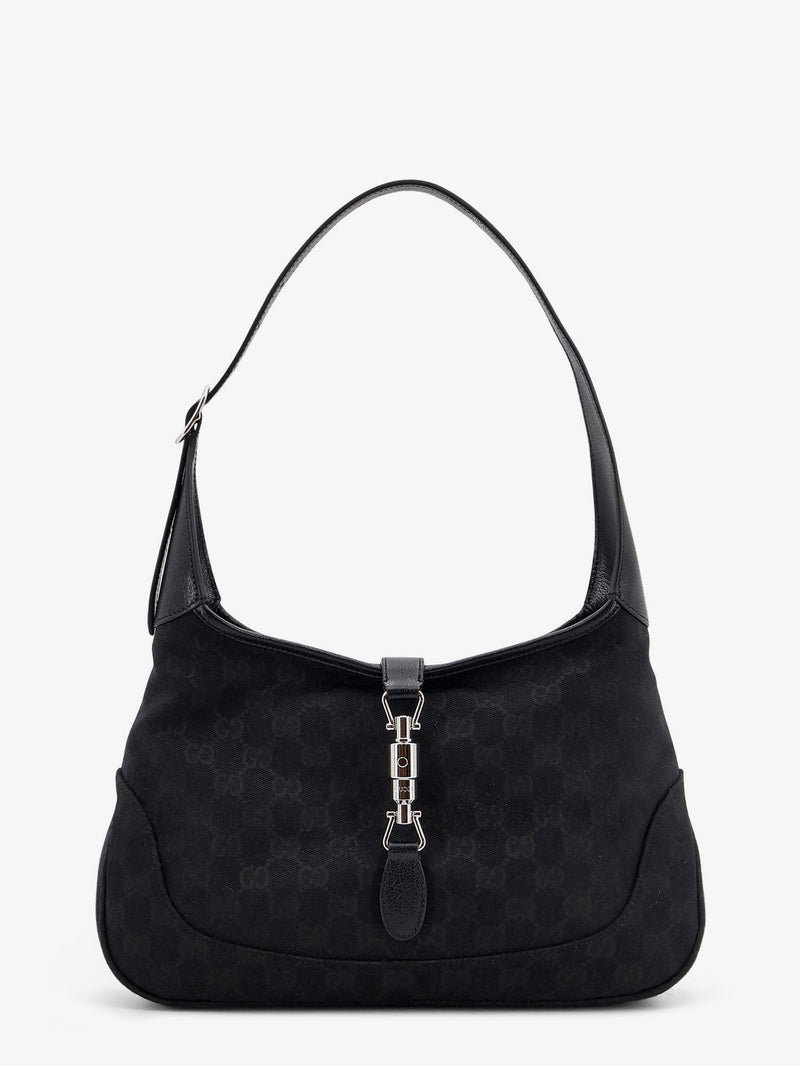 Gucci Gucci Jackie 1961 GG Fabric Shoulder Bag Black - World Class Fashion