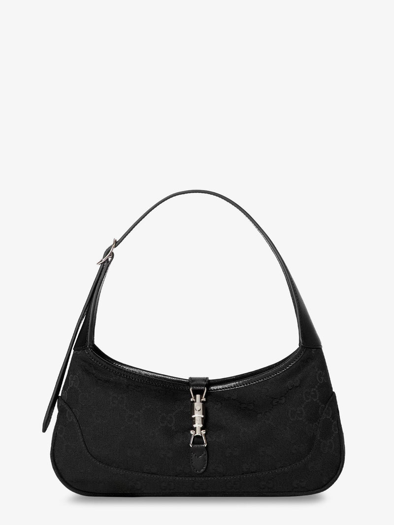 Gucci Gucci Jackie Slim GG Canvas Shoulder Bag Black - World Class Fashion