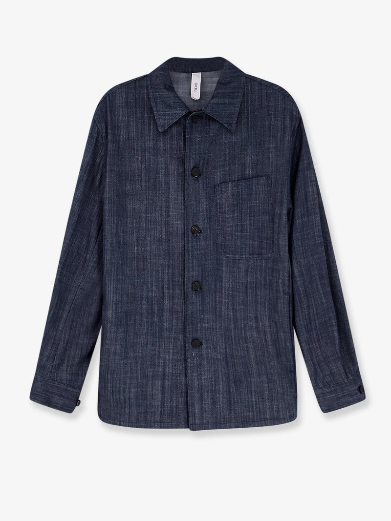 Hevo Hevo Bari Denim Shirt Jacket Blue - World Class Fashion