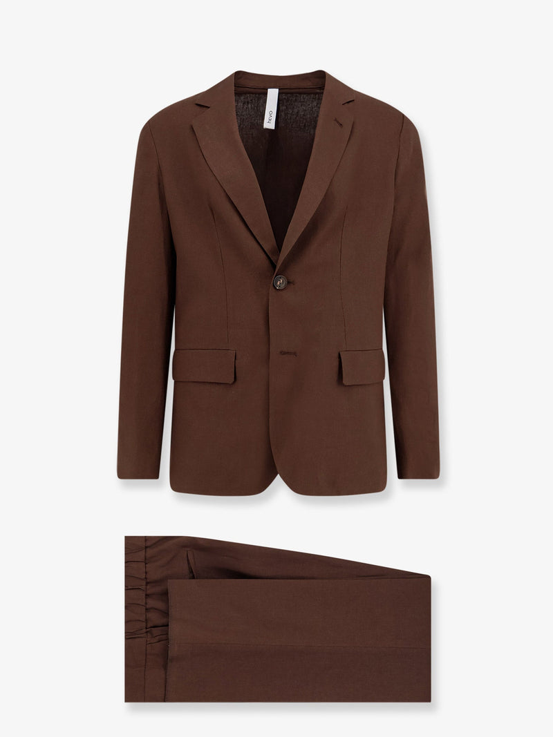 Hevo Hevo Galatina Linen Viscose Suit Brown - World Class Fashion