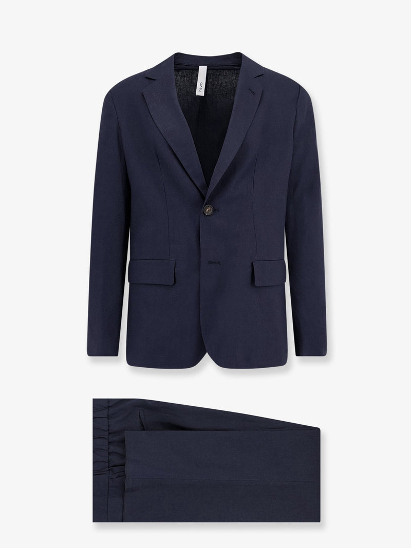 Hevo Hevo Galatina Linen Viscose Suit Blue Men - World Class Fashion