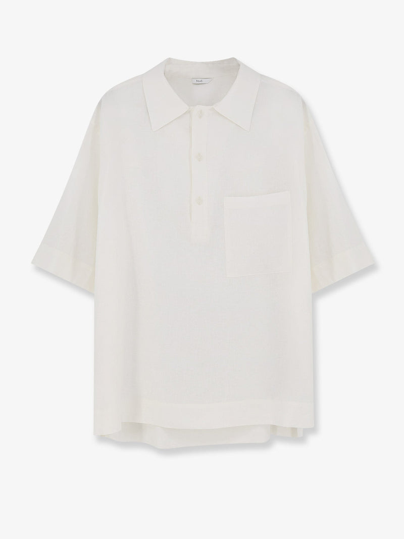 Hevo Hevo Montursi Linen and Viscose Shirt White - World Class Fashion