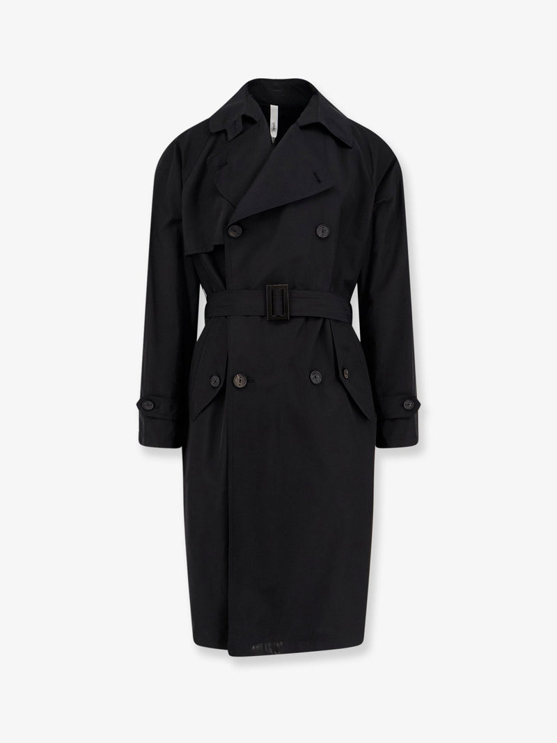Hevo Hevo Motolese Nylon and Cotton Trench Black - World Class Fashion