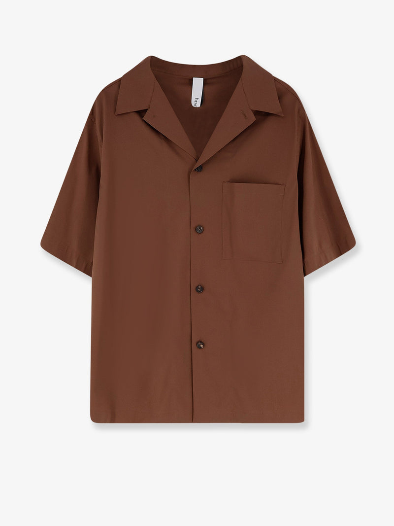 Hevo Hevo Cotton Blend Oversize Shirt Brown - World Class Fashion