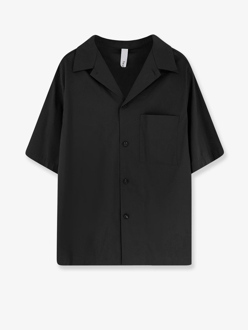 Hevo Hevo Linen and Viscose Blend Shirt Black - World Class Fashion