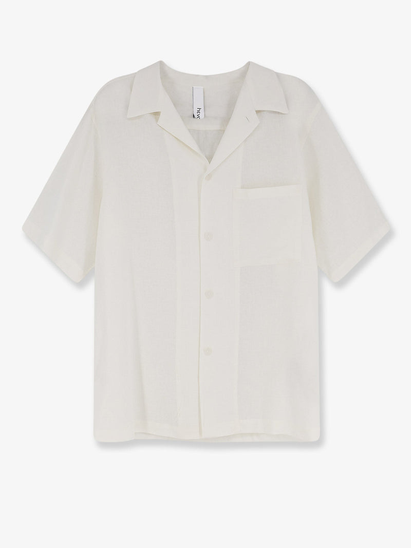 Hevo Hevo Linen and Viscose Blend Shirt White - World Class Fashion