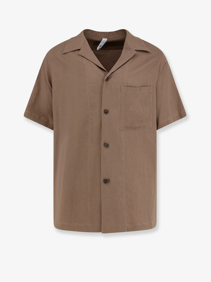 Hevo Hevo Novoli Linen and Viscose Shirt Brown - World Class Fashion