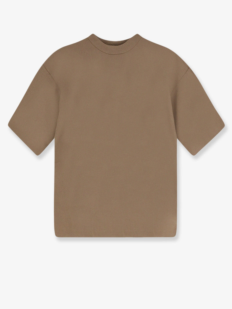 Hevo Camiseta Hevo Ripalta de Lino Viscosa Marrón - World Class Fashion