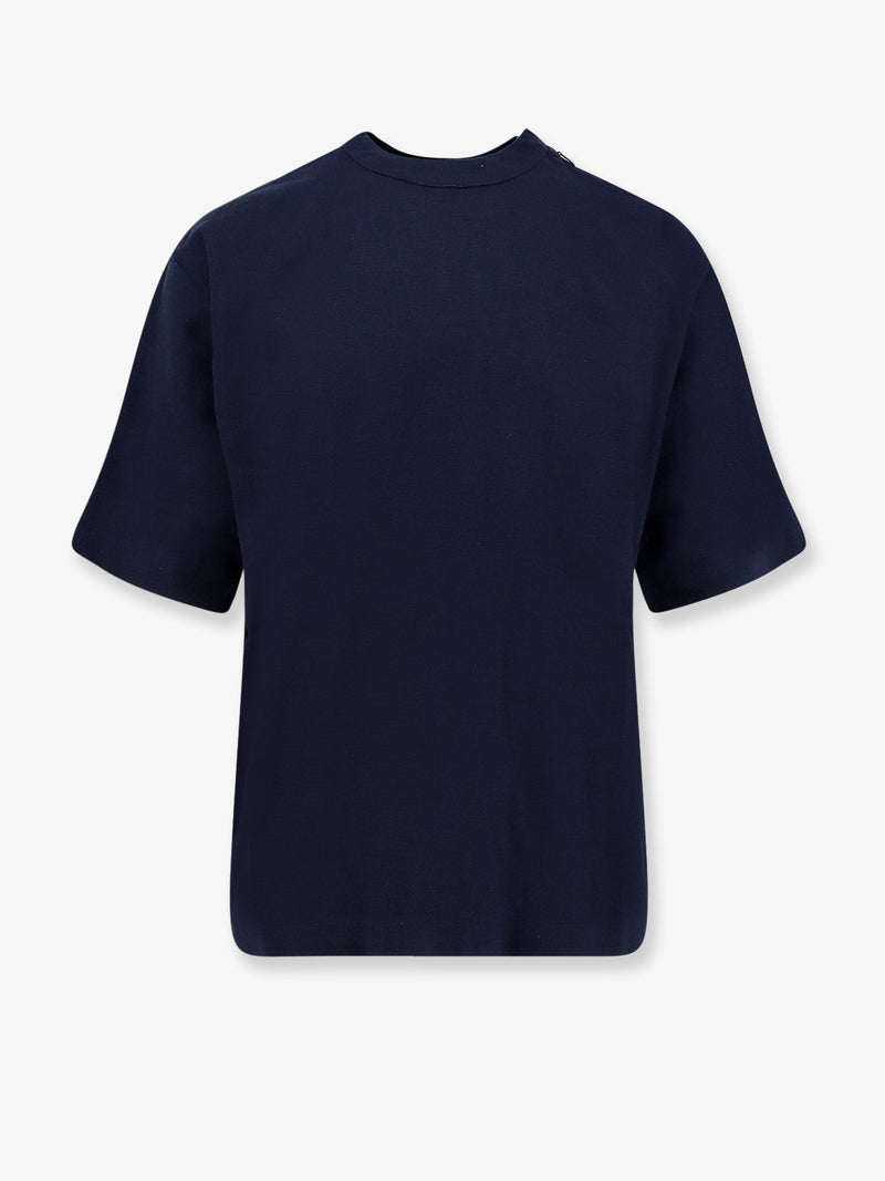 Hevo Camiseta Hevo Ripalta Lino Viscosa Azul - World Class Fashion