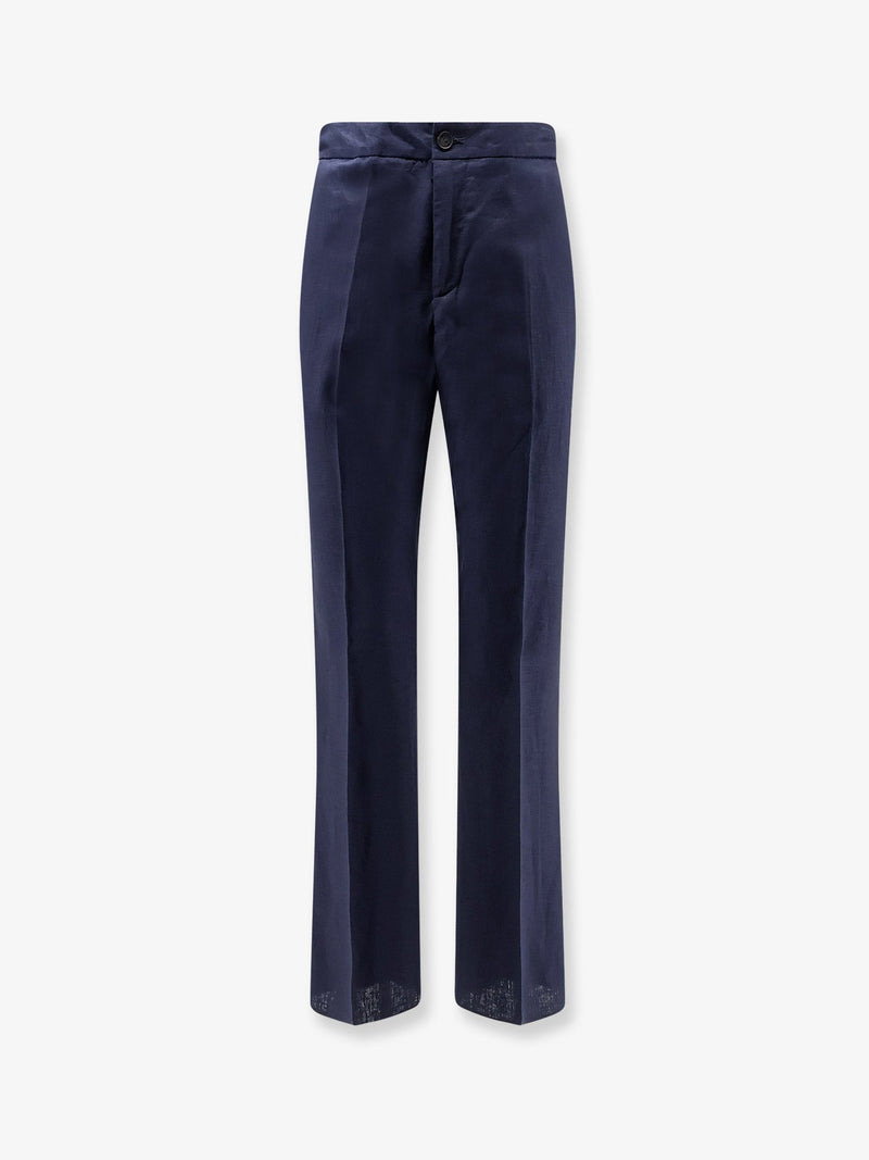 Hevo Hevo Linen and Viscose Trousers Blue Men - World Class Fashion