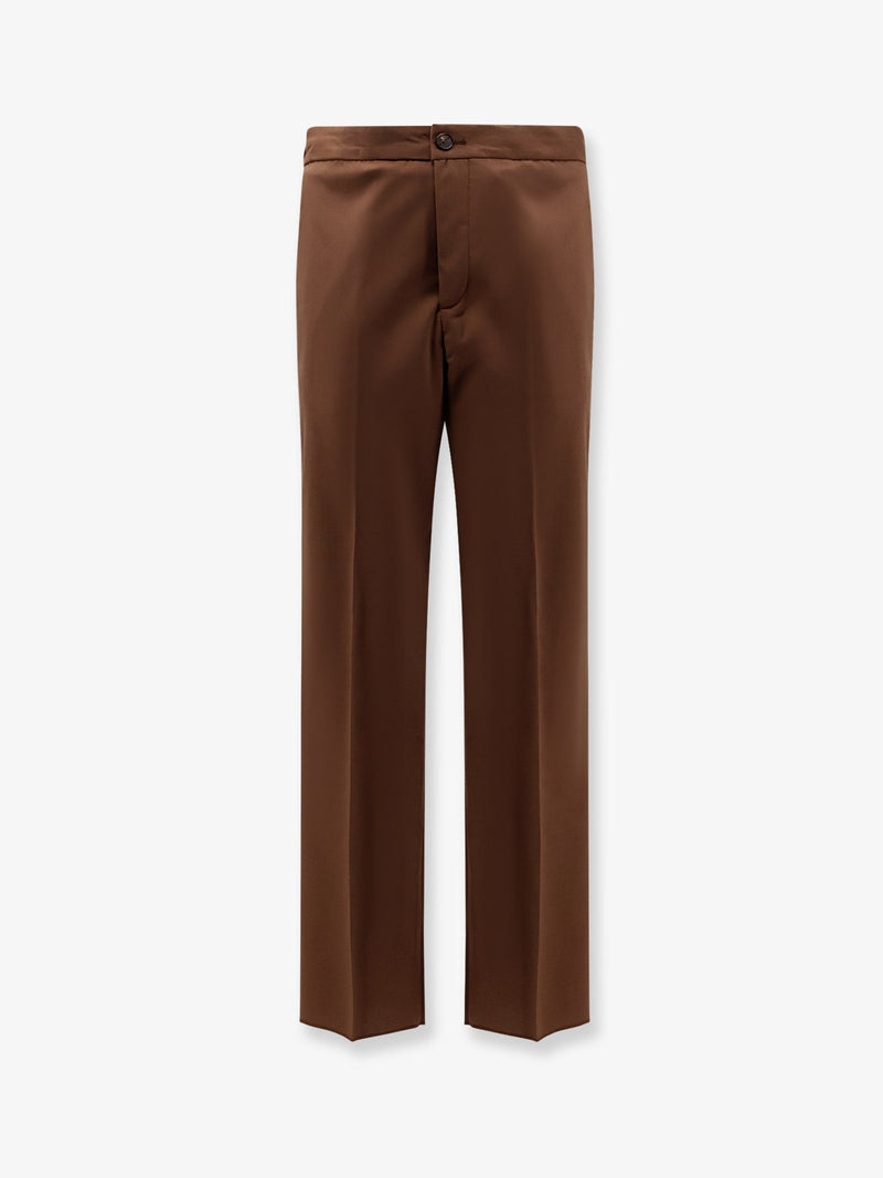Hevo Hevo Torre Chianca Wool Blend Trousers Brown - World Class Fashion