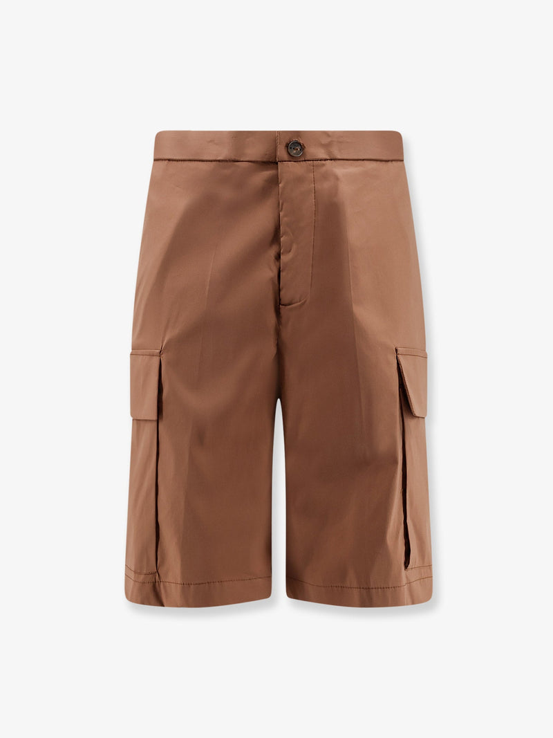 Hevo Hevo Cotton Blend Bermuda Shorts Brown - World Class Fashion