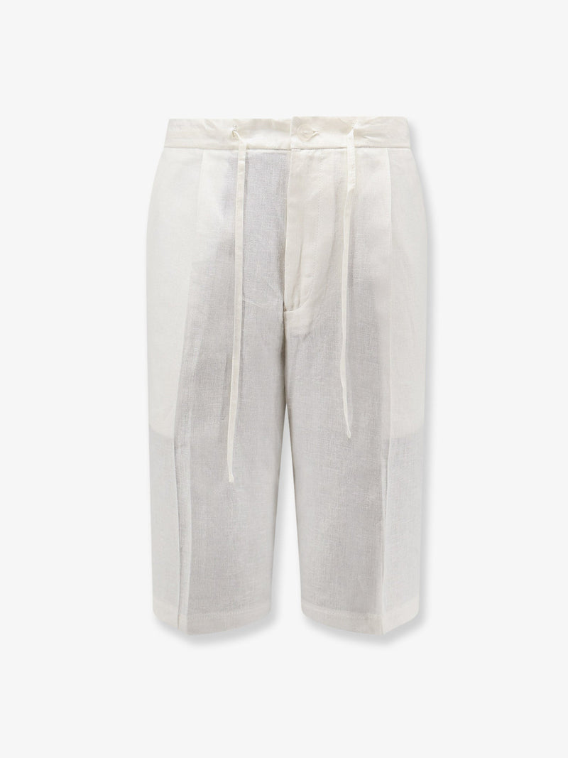 Hevo Hevo Torre Lapillo Linen Viscose Shorts White - World Class Fashion